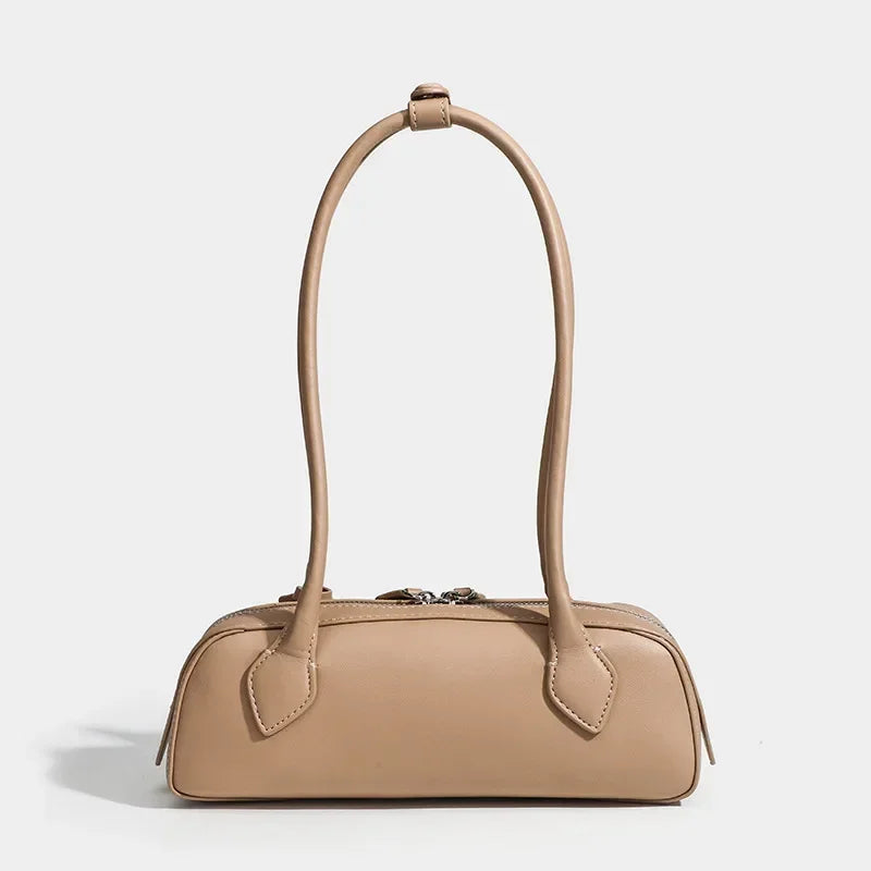 French Designer Sausage Bag Vintage Underarm Bag Genuine Leather Women's Handbag Casual Commuting Versatile Single Shoulder Bags
