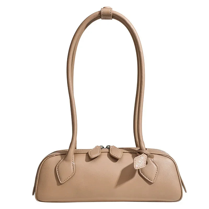 French Designer Sausage Bag Vintage Underarm Bag Genuine Leather Women's Handbag Casual Commuting Versatile Single Shoulder Bags